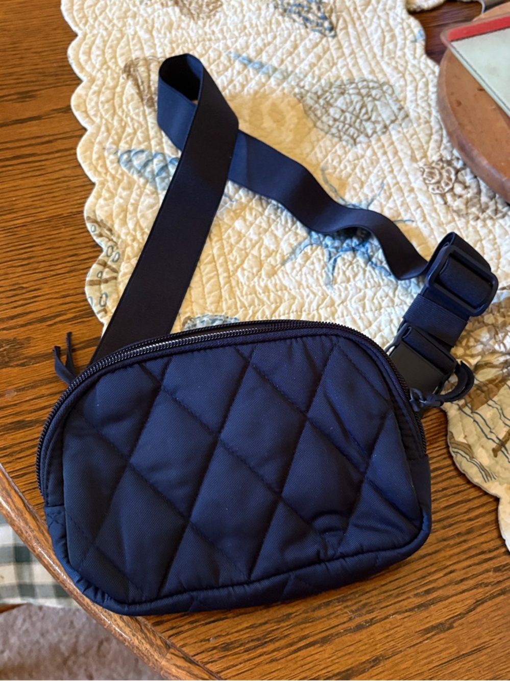 Vera Bradley Woodward Navy Quilted Crossbody/Belt Bag